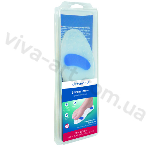 Стелька силиконовая с комфортными зонами, размер на выбор, пара.